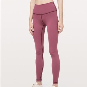Misty Merlot lululemon wonder under 31”